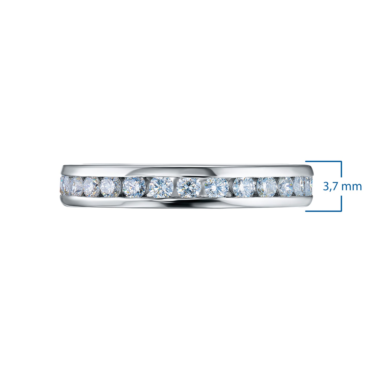 14K White Gold Ring with Lab-Created Diamonds 0.970 CT.TW