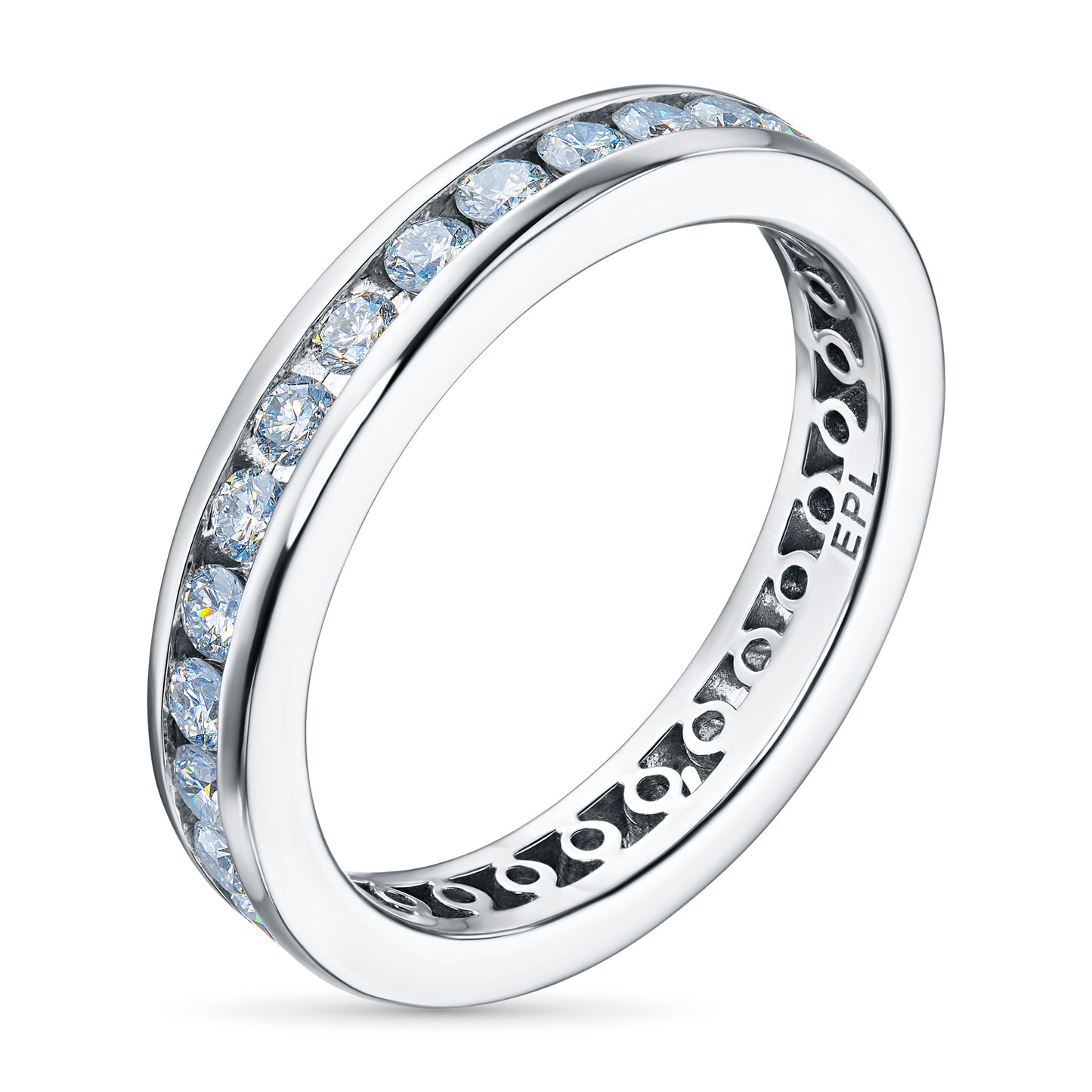 14K White Gold Ring with Lab-Created Diamonds 0.970 CT.TW