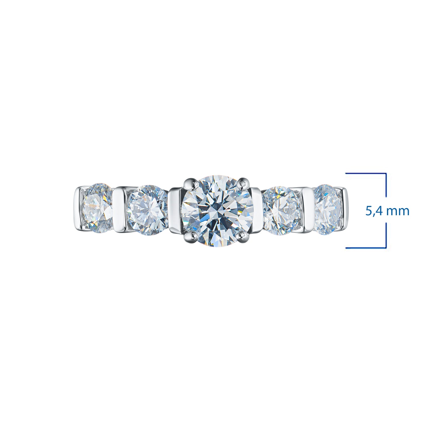 14K White Gold Ring with Lab-Created Diamonds 1.440 CT.TW