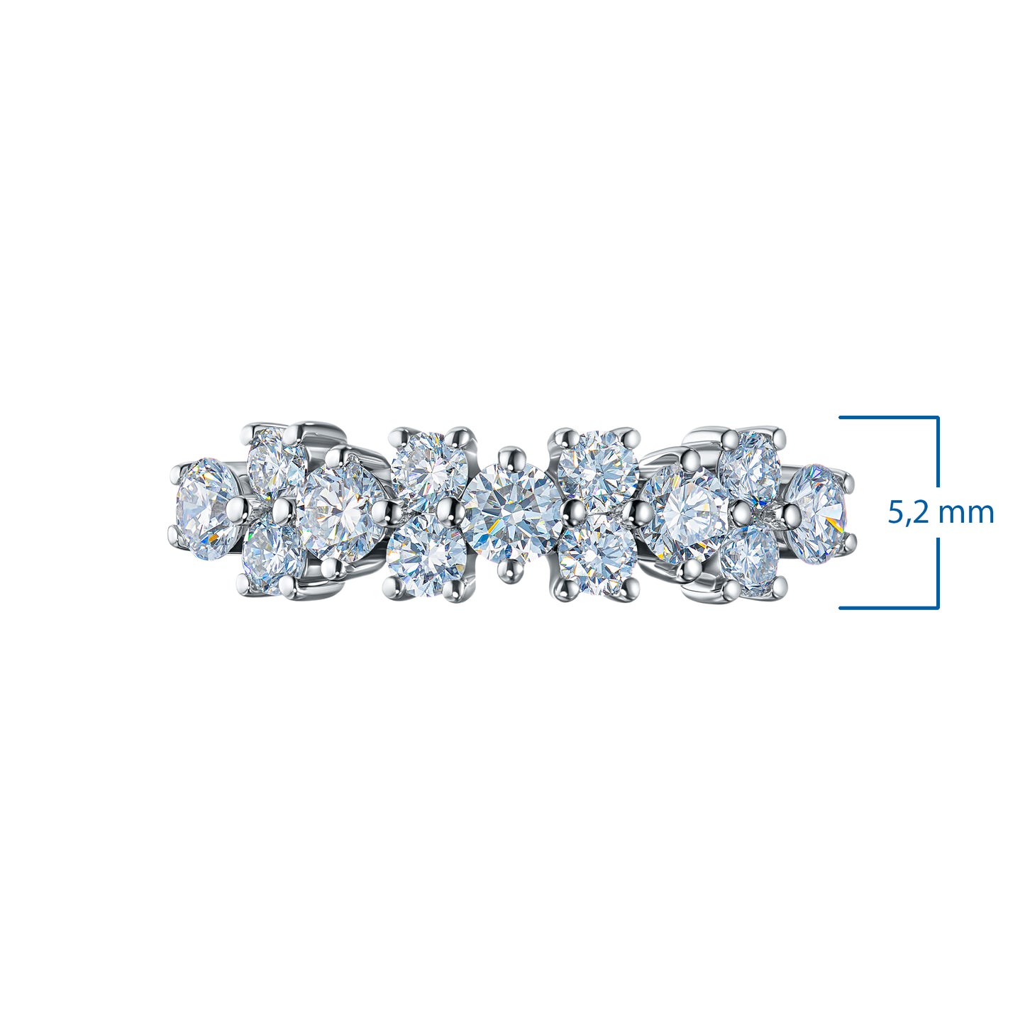 14K White Gold Ring with Lab-Created Diamonds 0.900 CT.TW