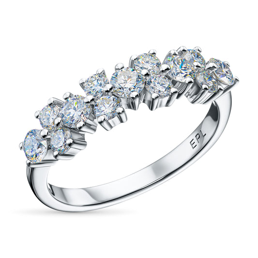 14K White Gold Ring with Lab-Created Diamonds 0.900 CT.TW