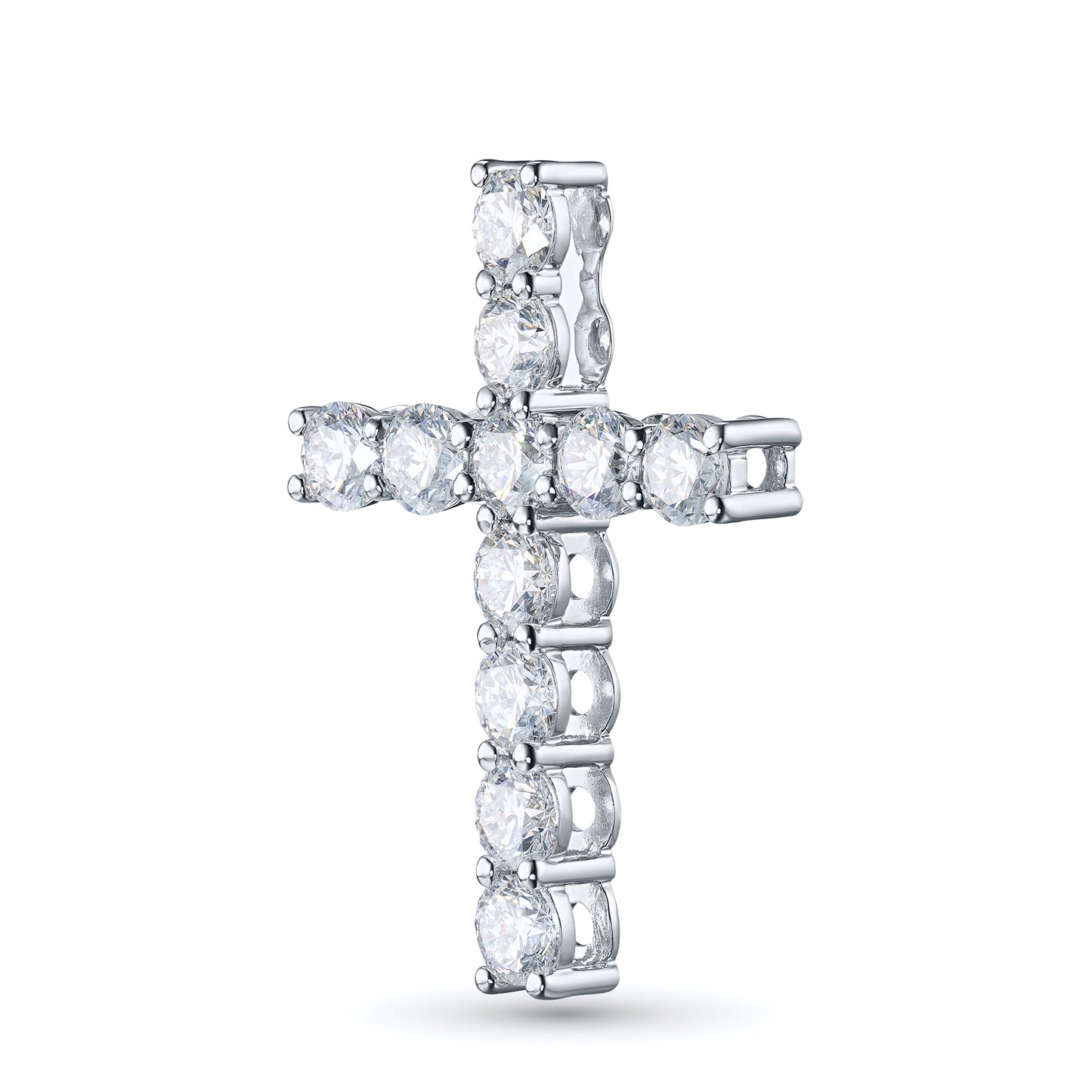 Подвеска из 14-каратного белого золота с выращенными в лаборатории бриллиантами 2,470 карата 