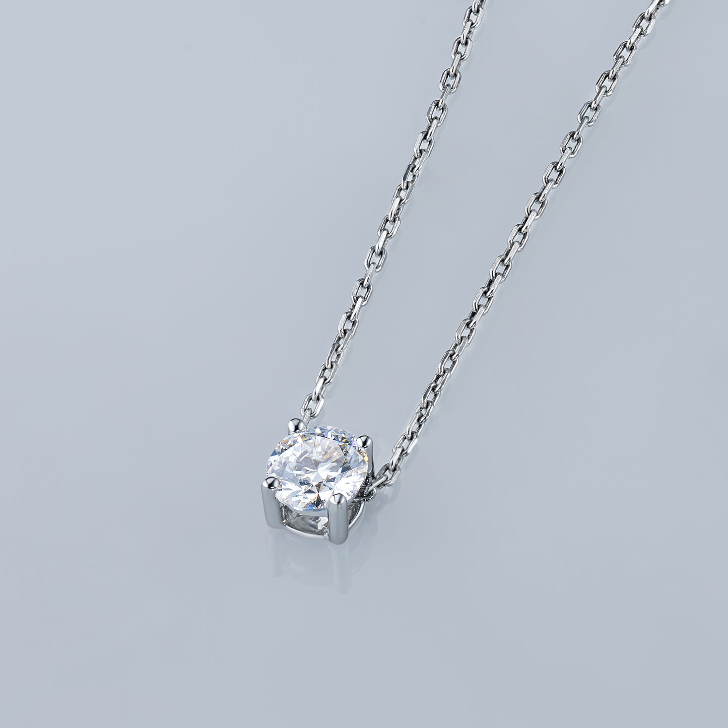 14K White Gold Pendant with Lab-Created Diamonds 0.570 CT.TW