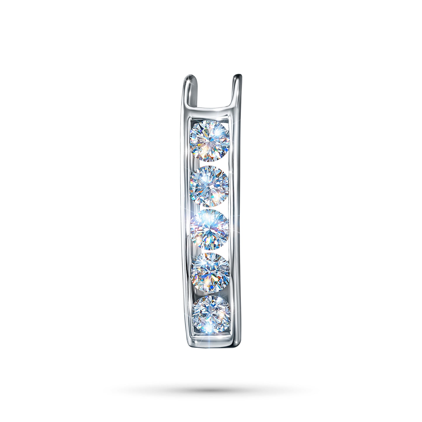 14K White Gold Pendant with Lab-Created Diamonds 0.170 CT.TW