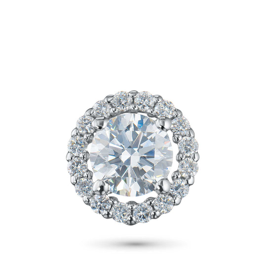 14K White Gold Pendant with Lab-Created Diamonds 0.740 CT.TW