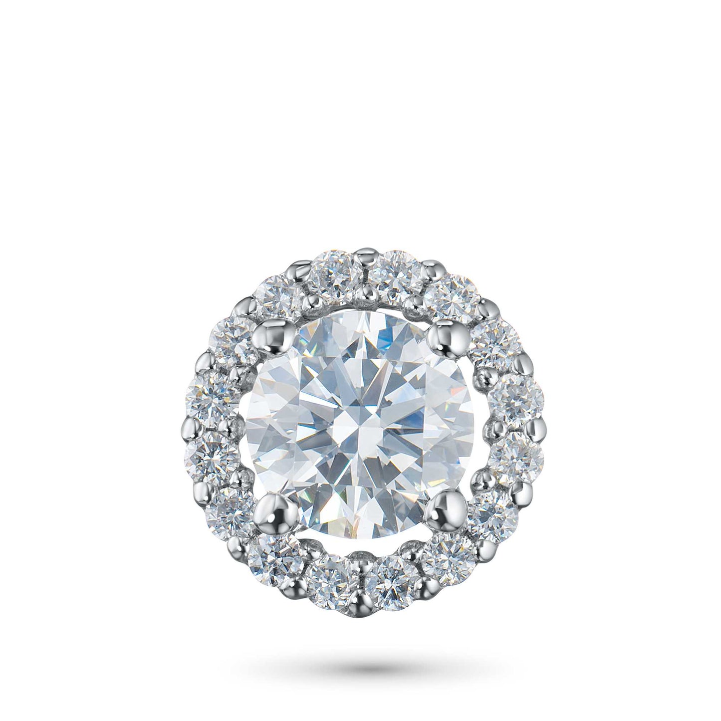 14K White Gold Pendant with Lab-Created Diamonds 0.740 CT.TW