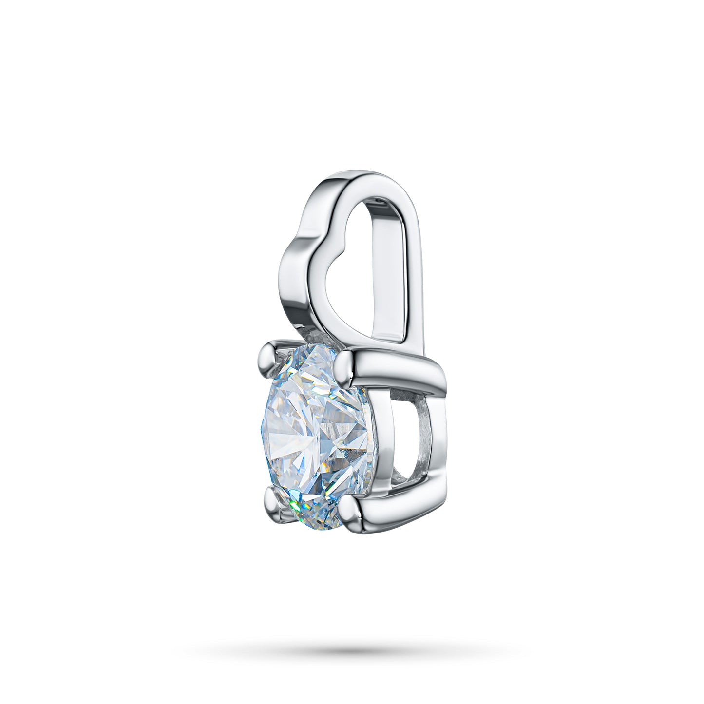 14K White Gold Pendant with Lab-Created Diamonds 0.750 CT.TW