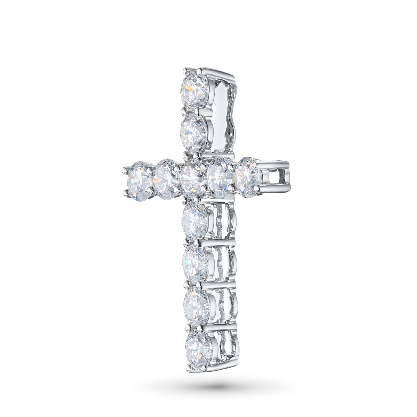 14K White Gold Pendant with Lab-Created Diamonds 0.930 CT.TW