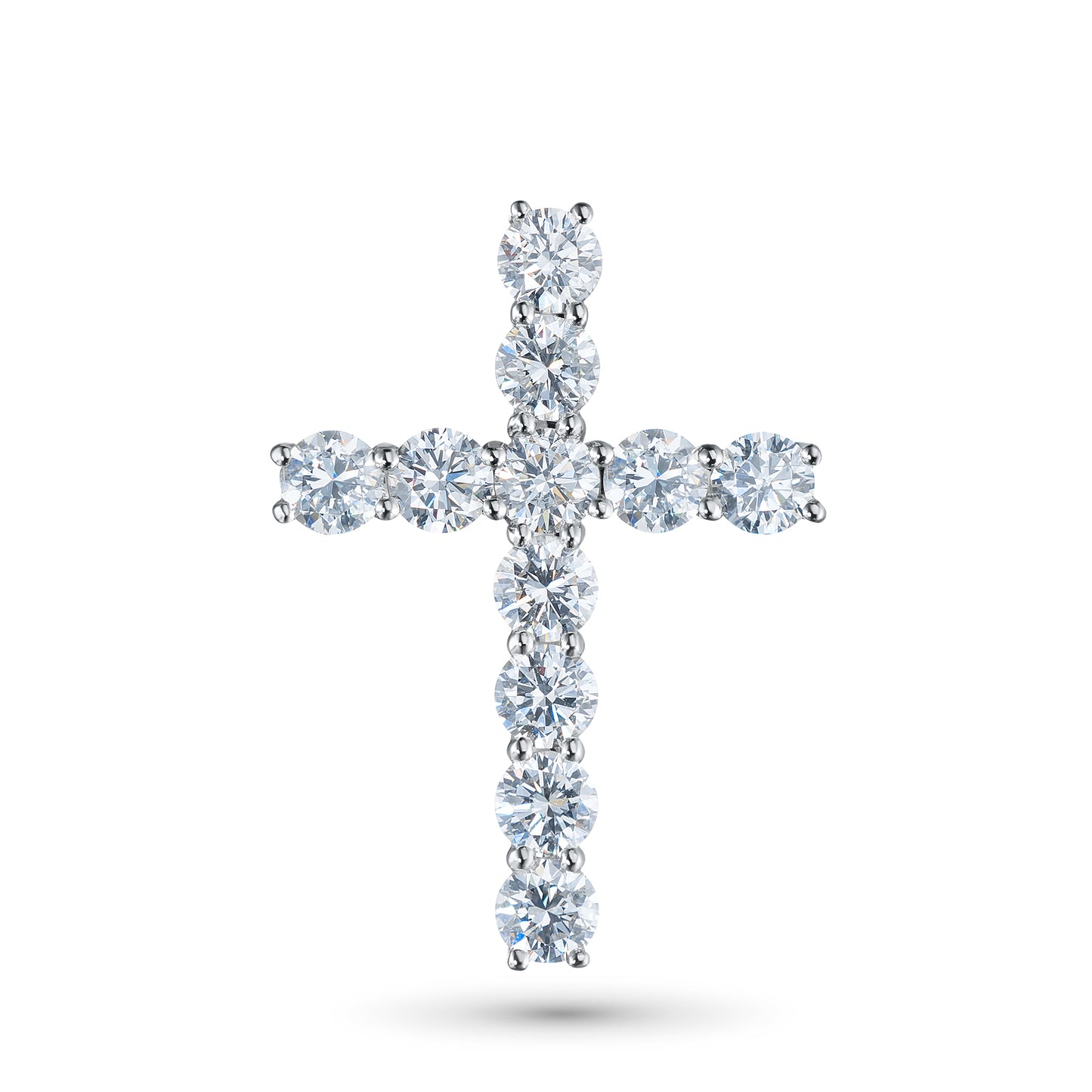 14K White Gold Pendant with Lab-Created Diamonds 0.930 CT.TW