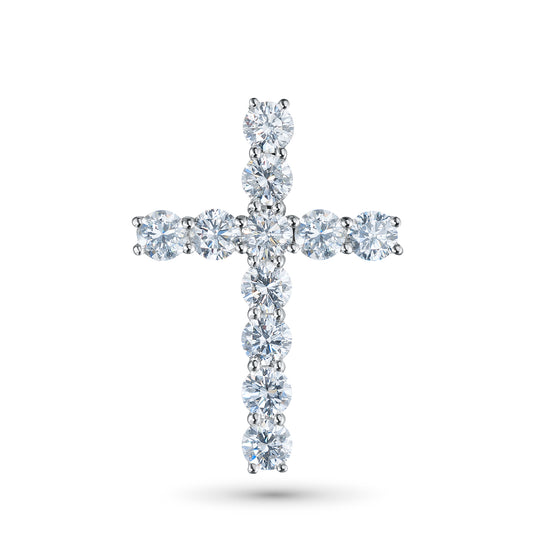 14K White Gold Pendant with Lab-Created Diamonds 0.930 CT.TW