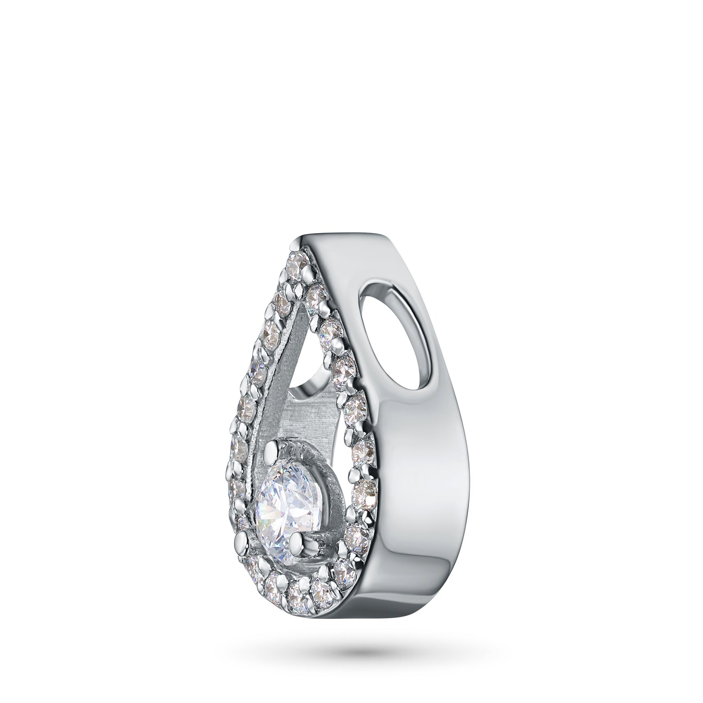 14K White Gold Pendant with Lab-Created Diamonds 0.35 CT.TW