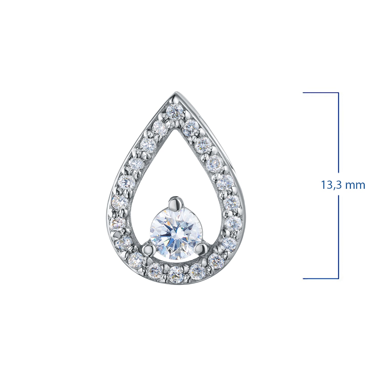 14K White Gold Pendant with Lab-Created Diamonds 0.35 CT.TW