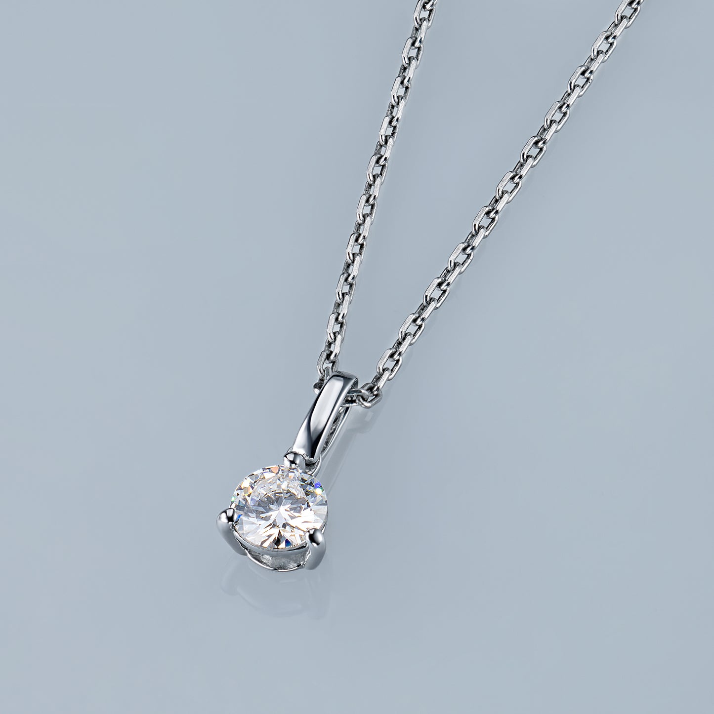 14K White Gold Pendant with Lab-Created Diamonds 0.330 CT.TW