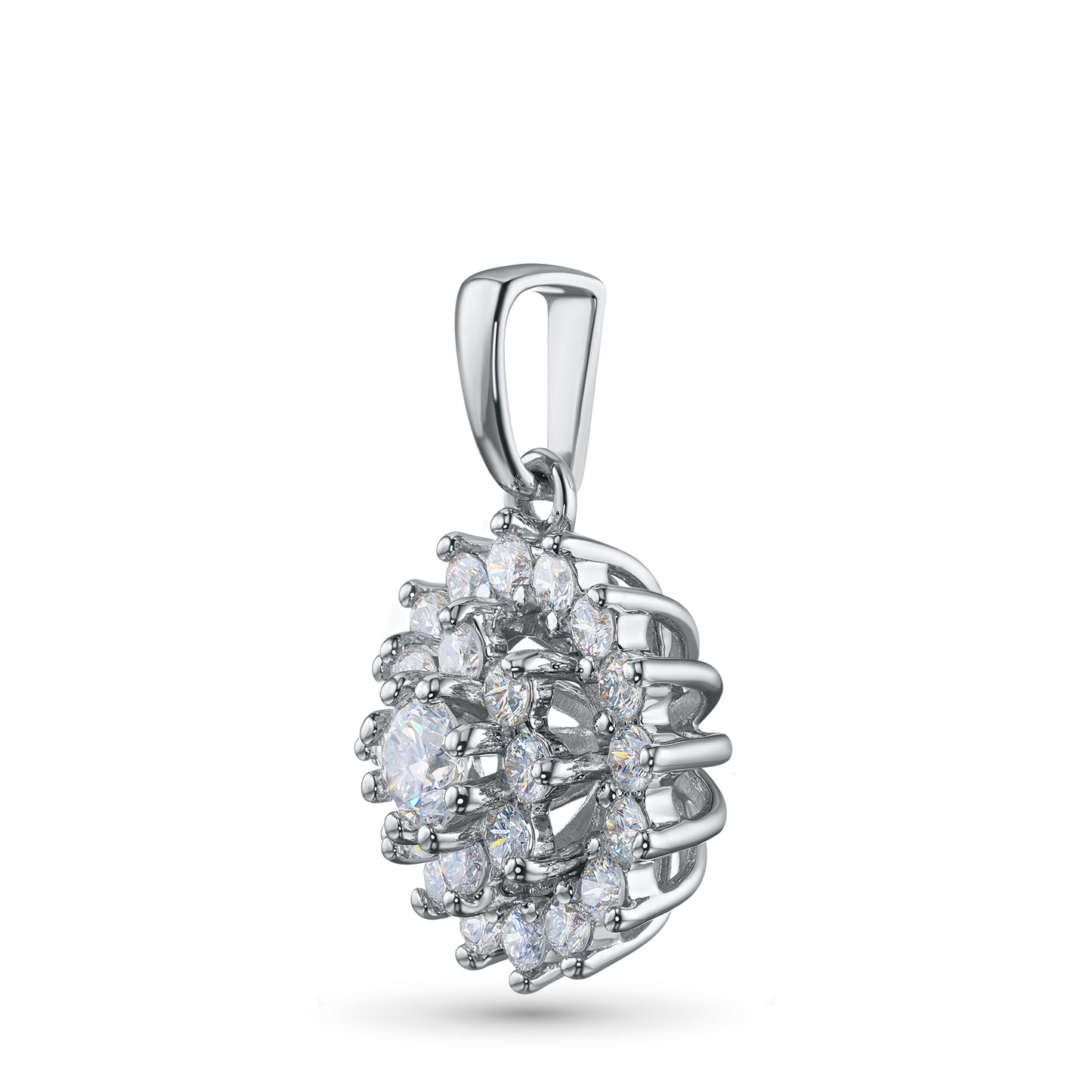 14K White Gold Pendant with Lab-Created Diamonds 7.770 CT.TW