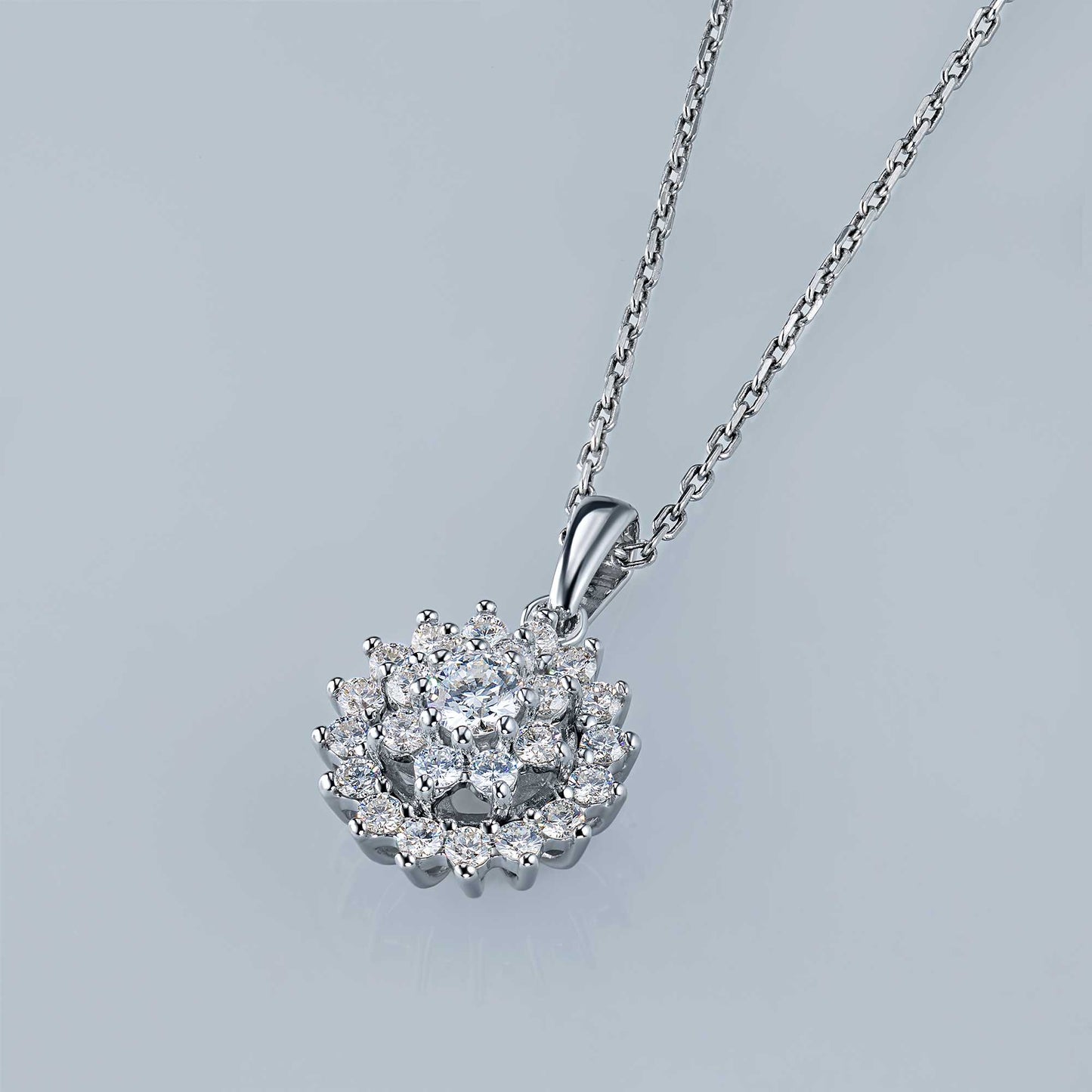 14K White Gold Pendant with Lab-Created Diamonds 7.770 CT.TW