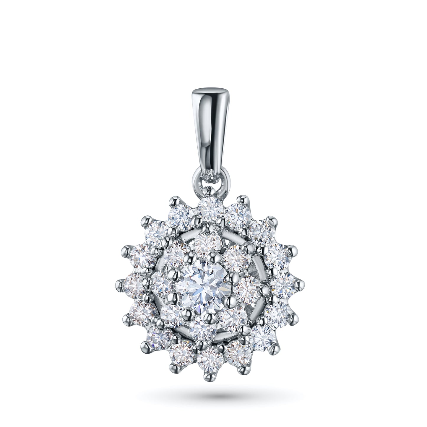 14K White Gold Pendant with Lab-Created Diamonds 7.770 CT.TW