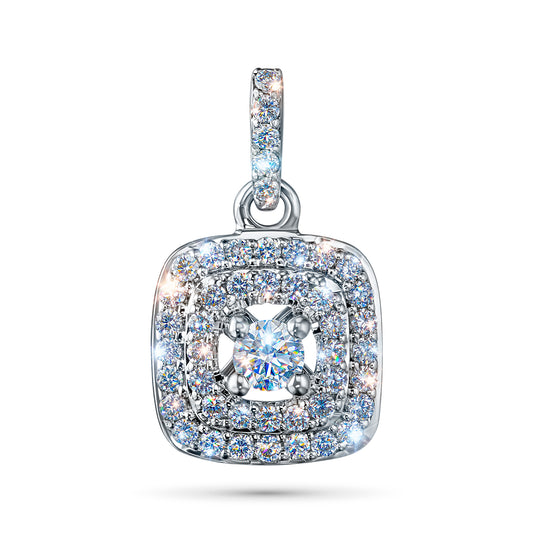 14K White Gold Pendant with Lab-Created Diamonds 10.860 CT.TW