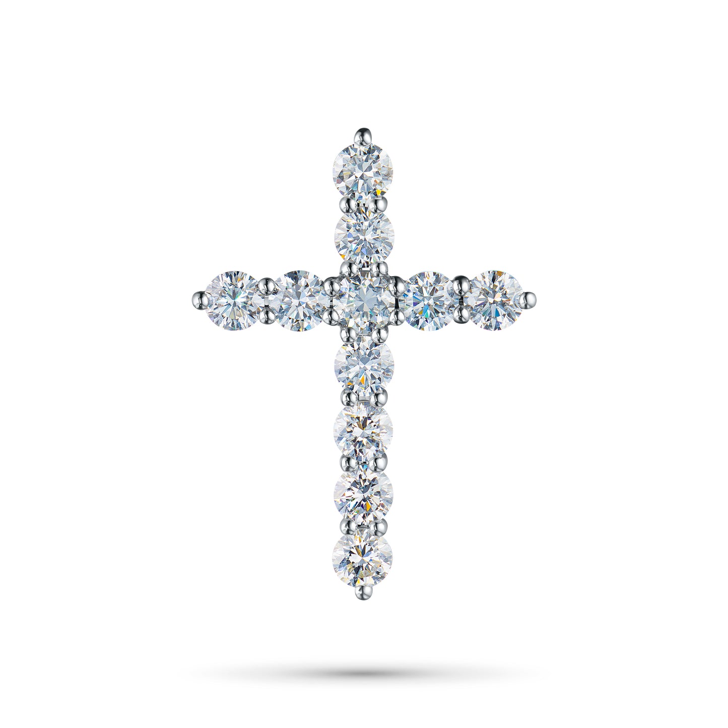 Подвеска из 14-каратного белого золота с выращенными в лаборатории бриллиантами 1,700 карат 