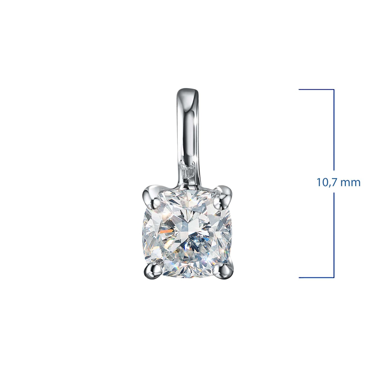 14K White Gold Pendant with Lab-Created Diamonds 0.550 CT.TW