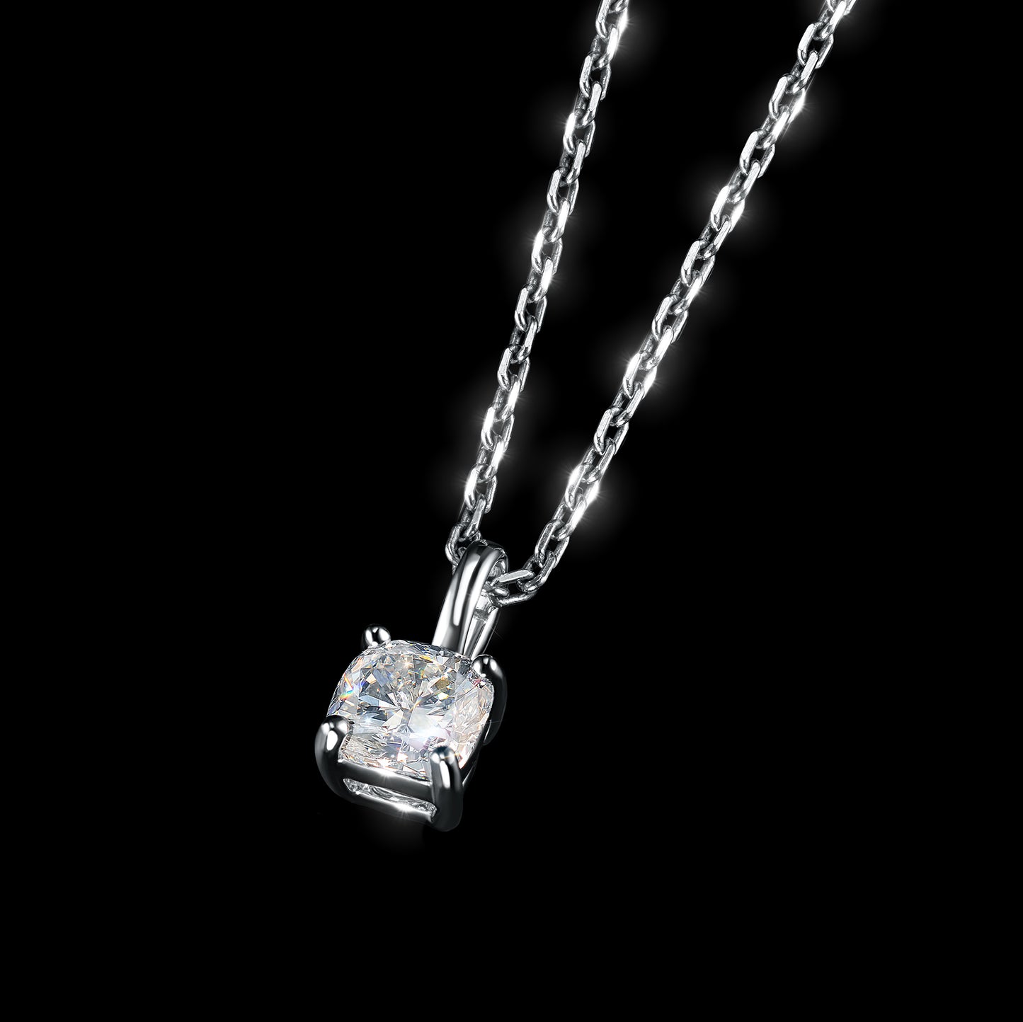 14K White Gold Pendant with Lab-Created Diamonds 0.550 CT.TW
