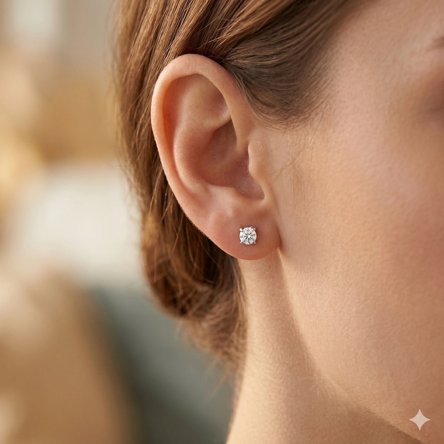 14K White Gold Earring Studs with Lab-Created Diamonds 0.71 CT.TW