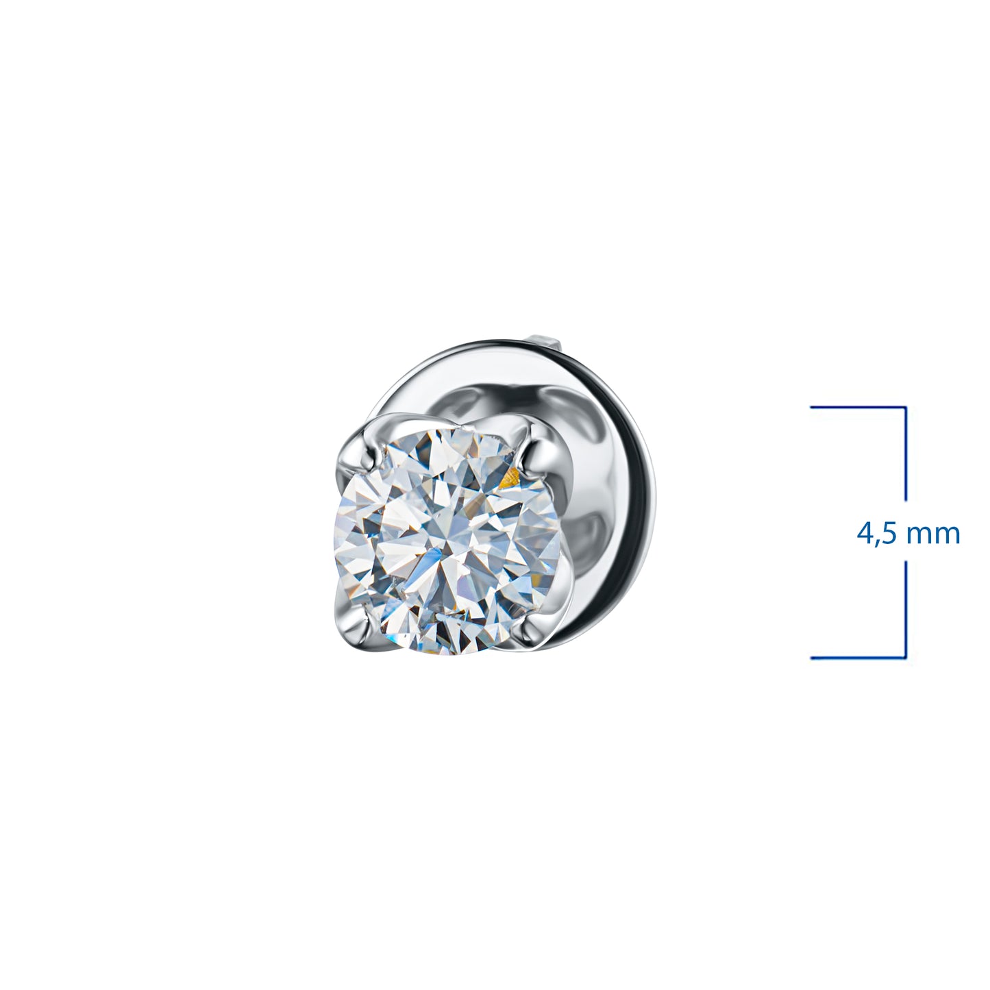 14K White Gold Earring Studs with Lab-Created Diamonds 0.71 CT.TW