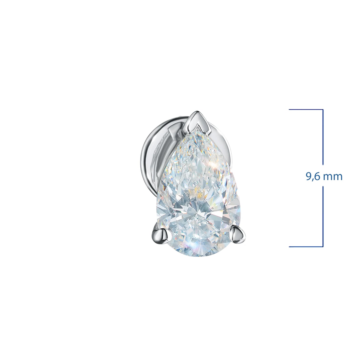 14K White Gold Earring Studs with Lab-Created Diamonds 3.26 CT.TW