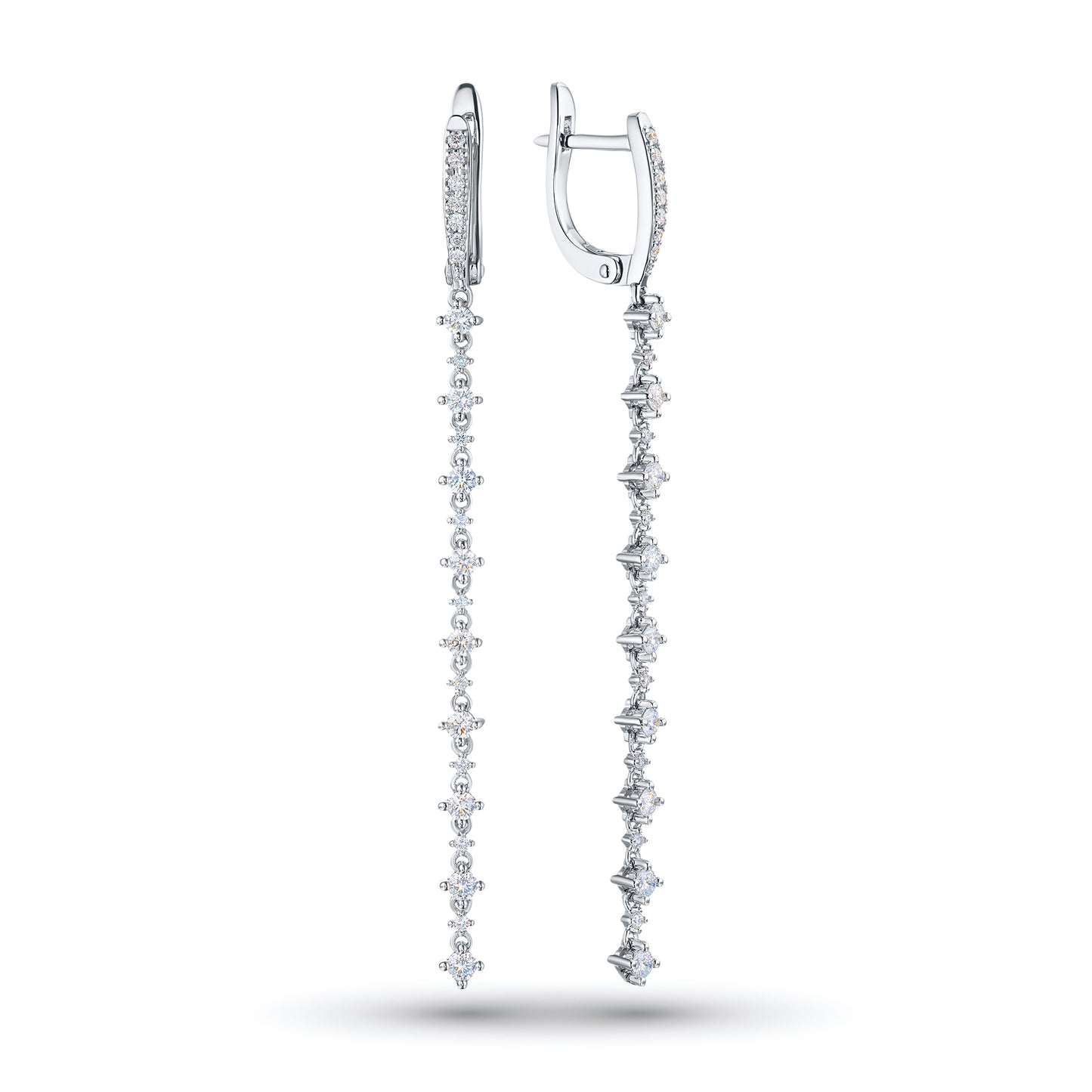 14K White Gold Earrings with Lab-Created Diamonds 1.010 CT.TW