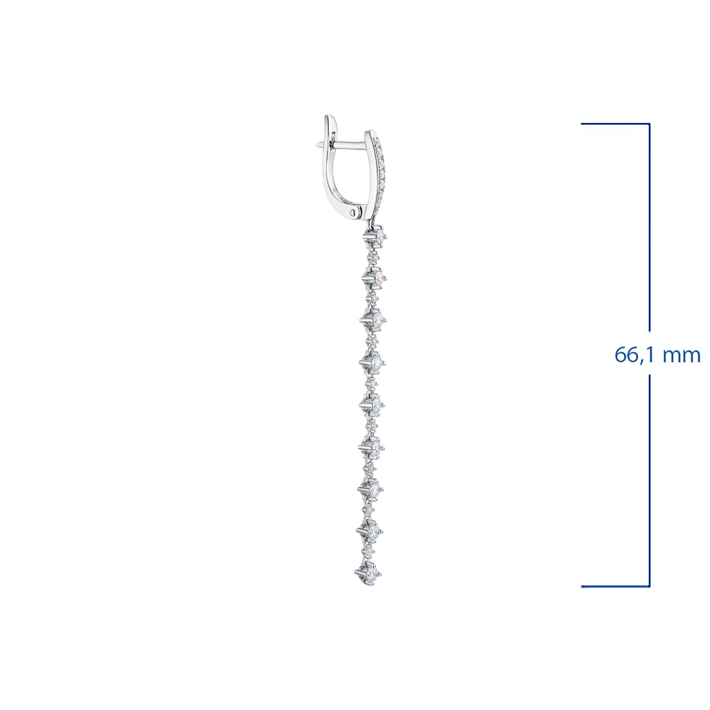 14K White Gold Earrings with Lab-Created Diamonds 1.010 CT.TW
