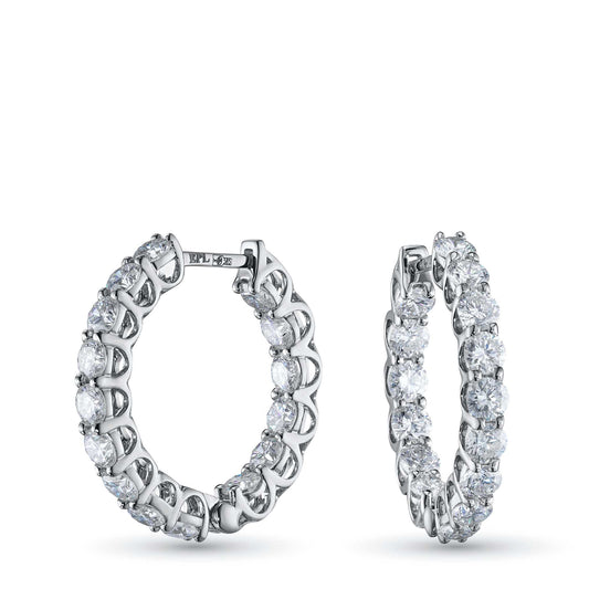 14K White Gold Earrings with Lab-Created Diamonds 3.590 CT.TW