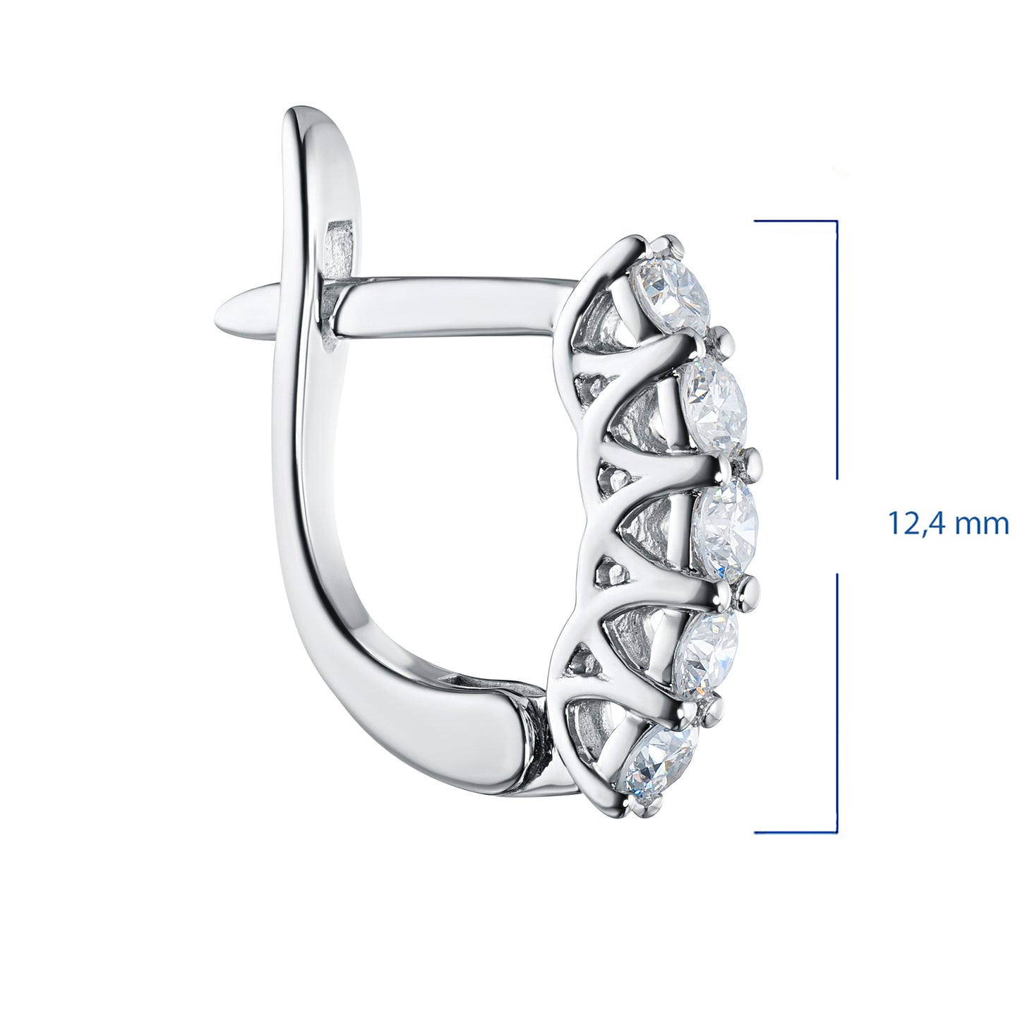 14K White Gold Earrings with Lab-Created Diamonds 0.67 CT.TW