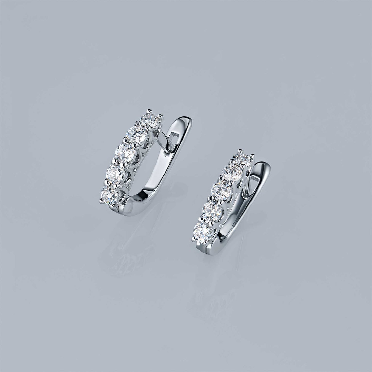14K White Gold Earrings with Lab-Created Diamonds 0.67 CT.TW