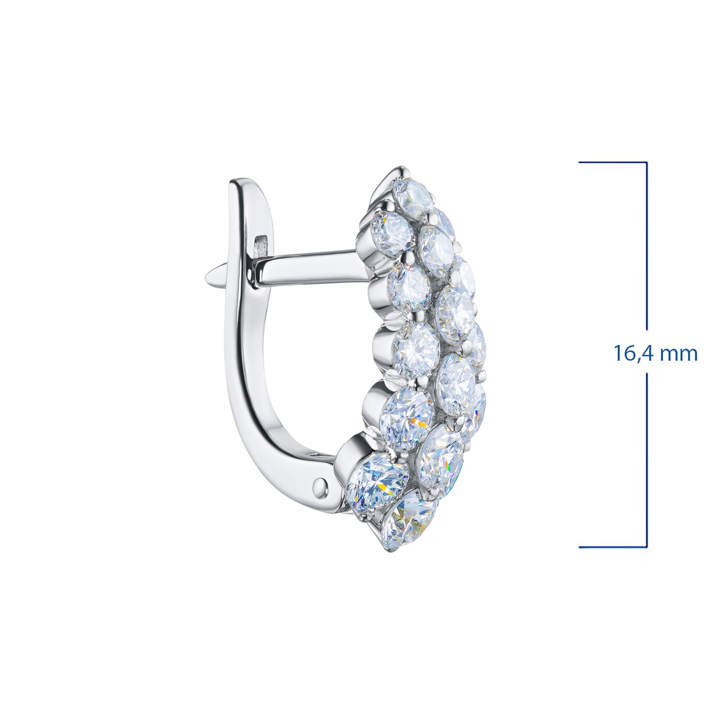 14K White Gold Earrings with Lab-Created Diamonds 1.800 CT.TW