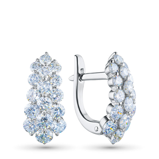 14K White Gold Earrings with Lab-Created Diamonds 1.800 CT.TW