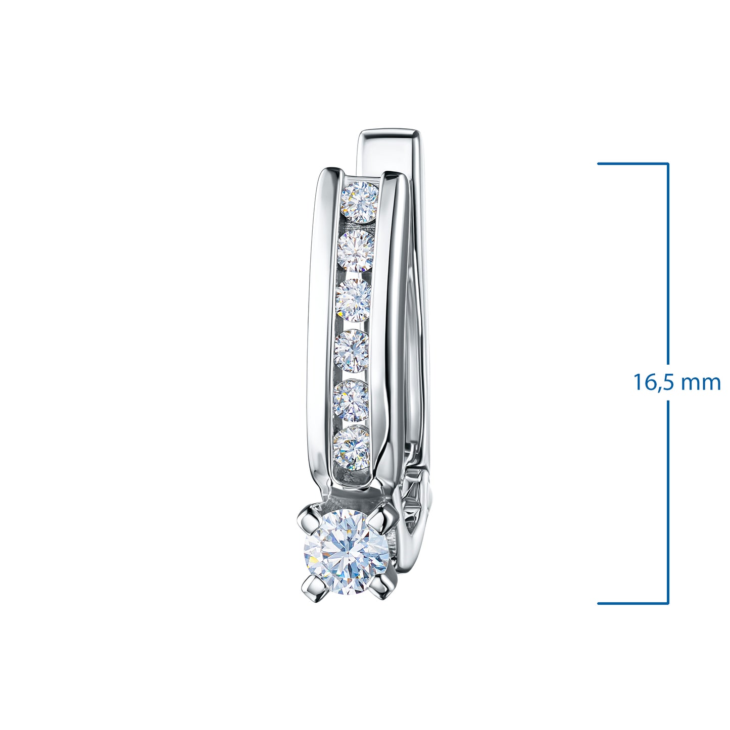 14K White Gold Earrings with Lab-Created Diamonds 0.780 CT.TW