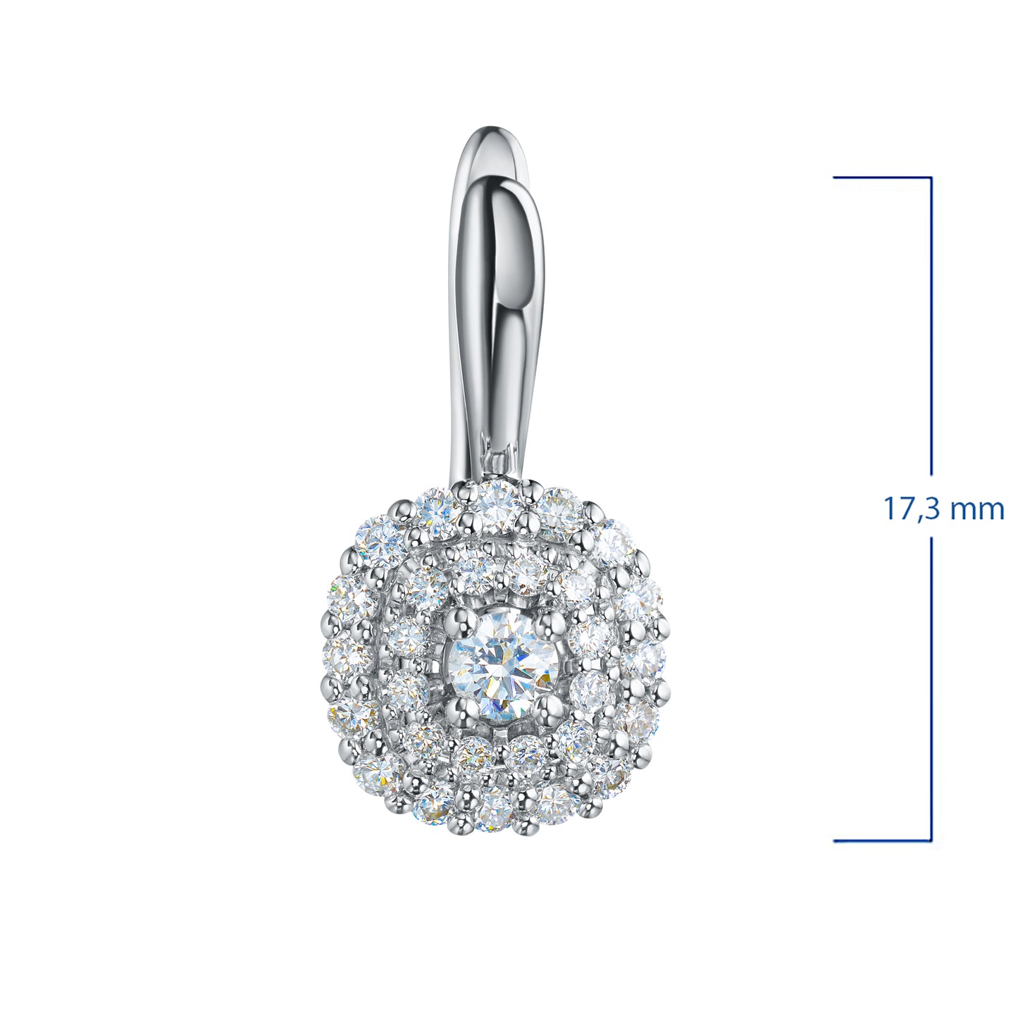 14K White Gold Earrings with Lab-Created Diamonds 0.700 CT.TW