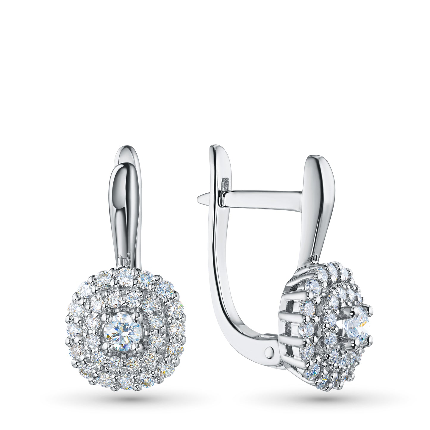 14K White Gold Earrings with Lab-Created Diamonds 0.700 CT.TW