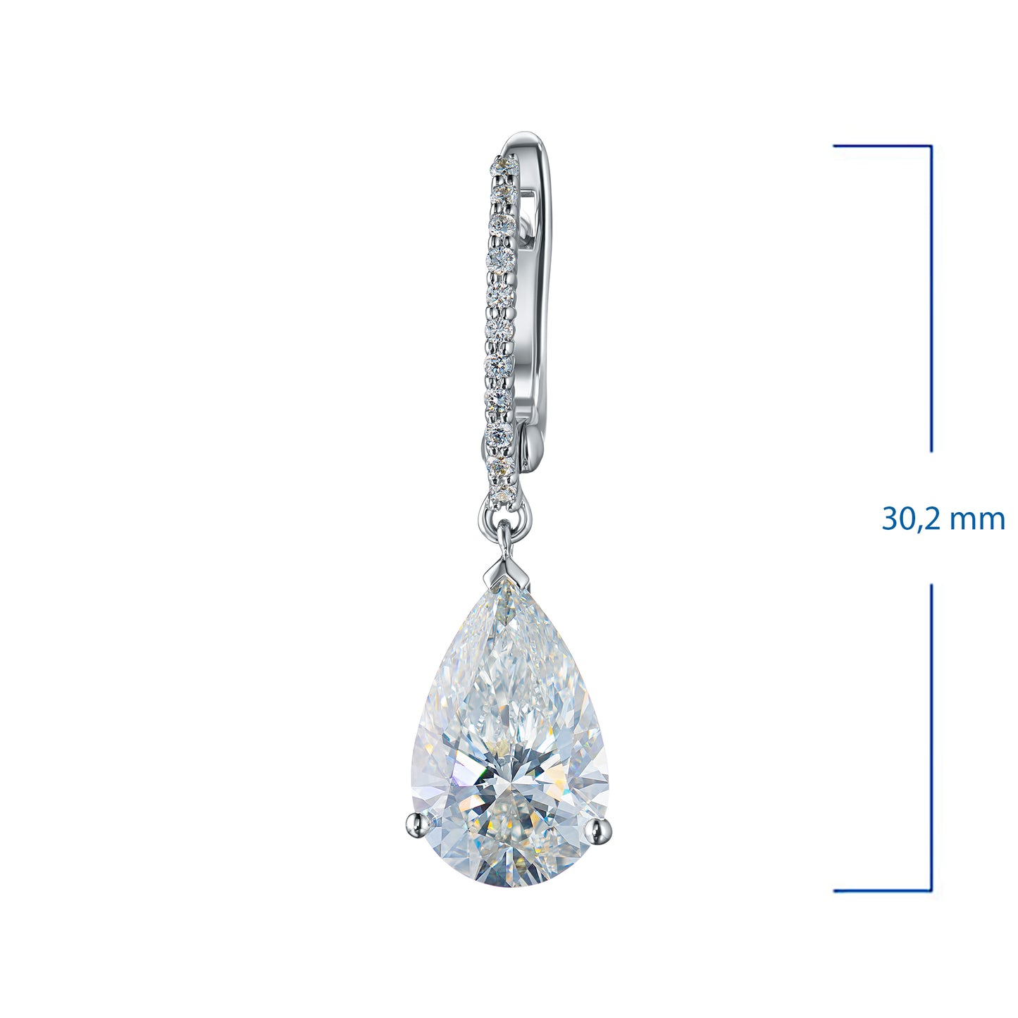 14K White Gold Earrings with Lab-Created Diamonds 21.190 CT.TW