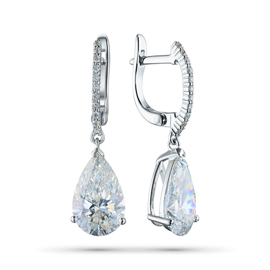 14K White Gold Earrings with Lab-Created Diamonds 21.190 CT.TW