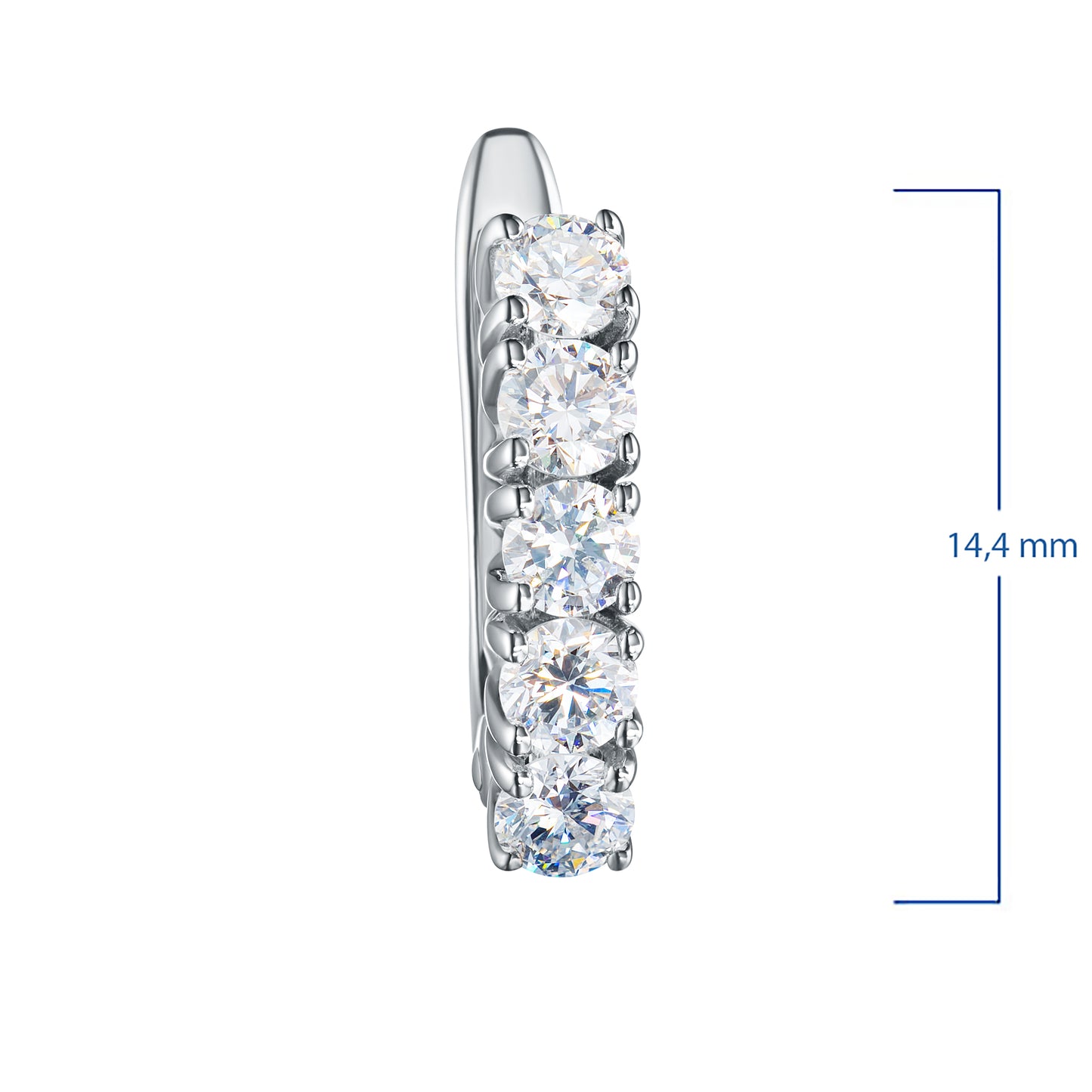 14K White Gold Earrings with Lab-Created Diamonds 9.770 CT.TW
