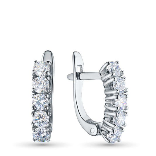 14K White Gold Earrings with Lab-Created Diamonds 9.770 CT.TW