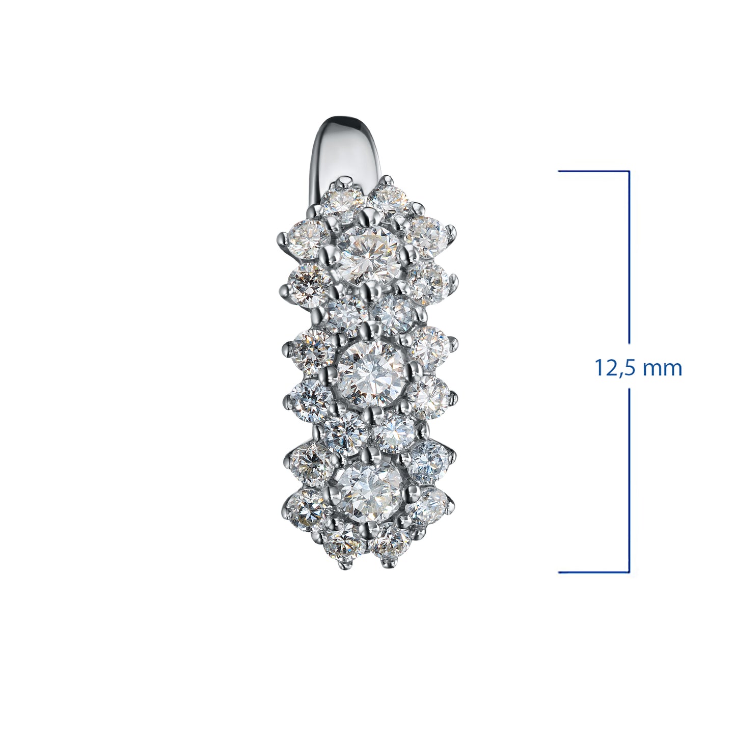 14K White Gold Earrings with Lab-Created Diamonds 0.84 CT.TW