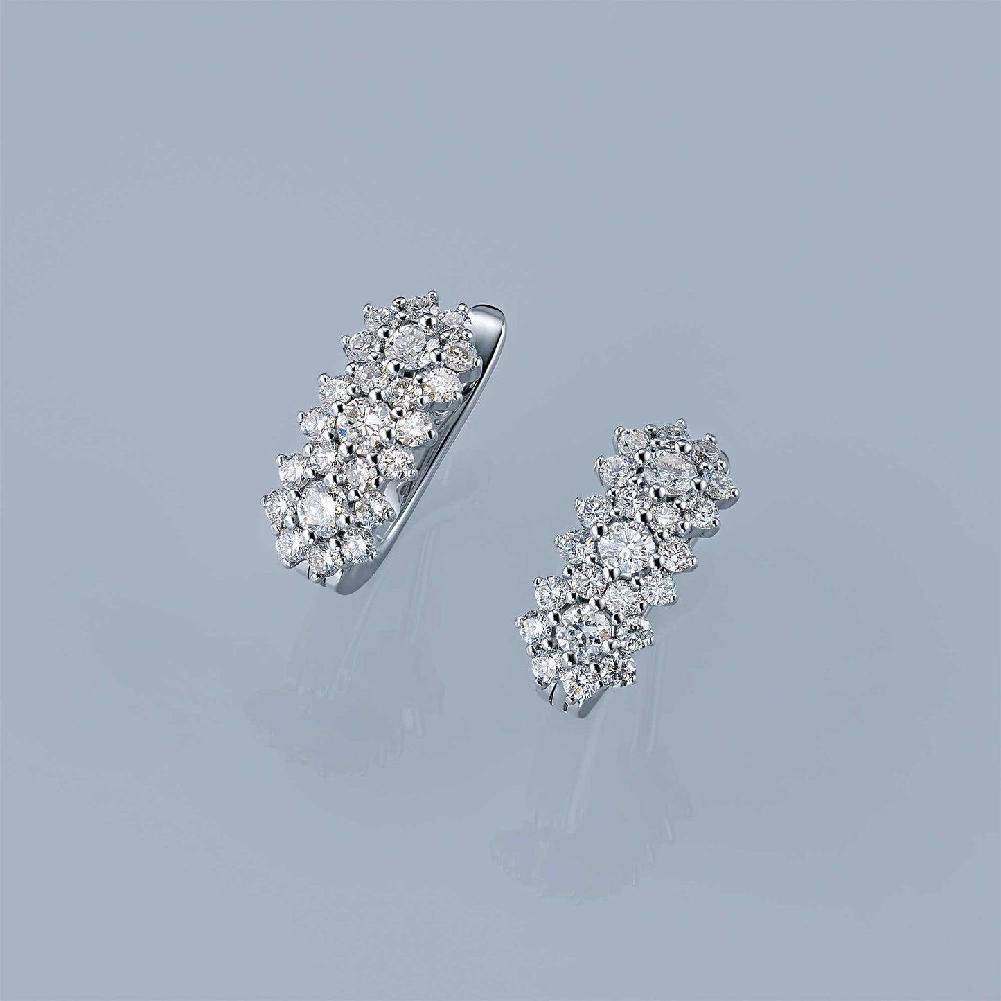 14K White Gold Earrings with Lab-Created Diamonds 0.84 CT.TW