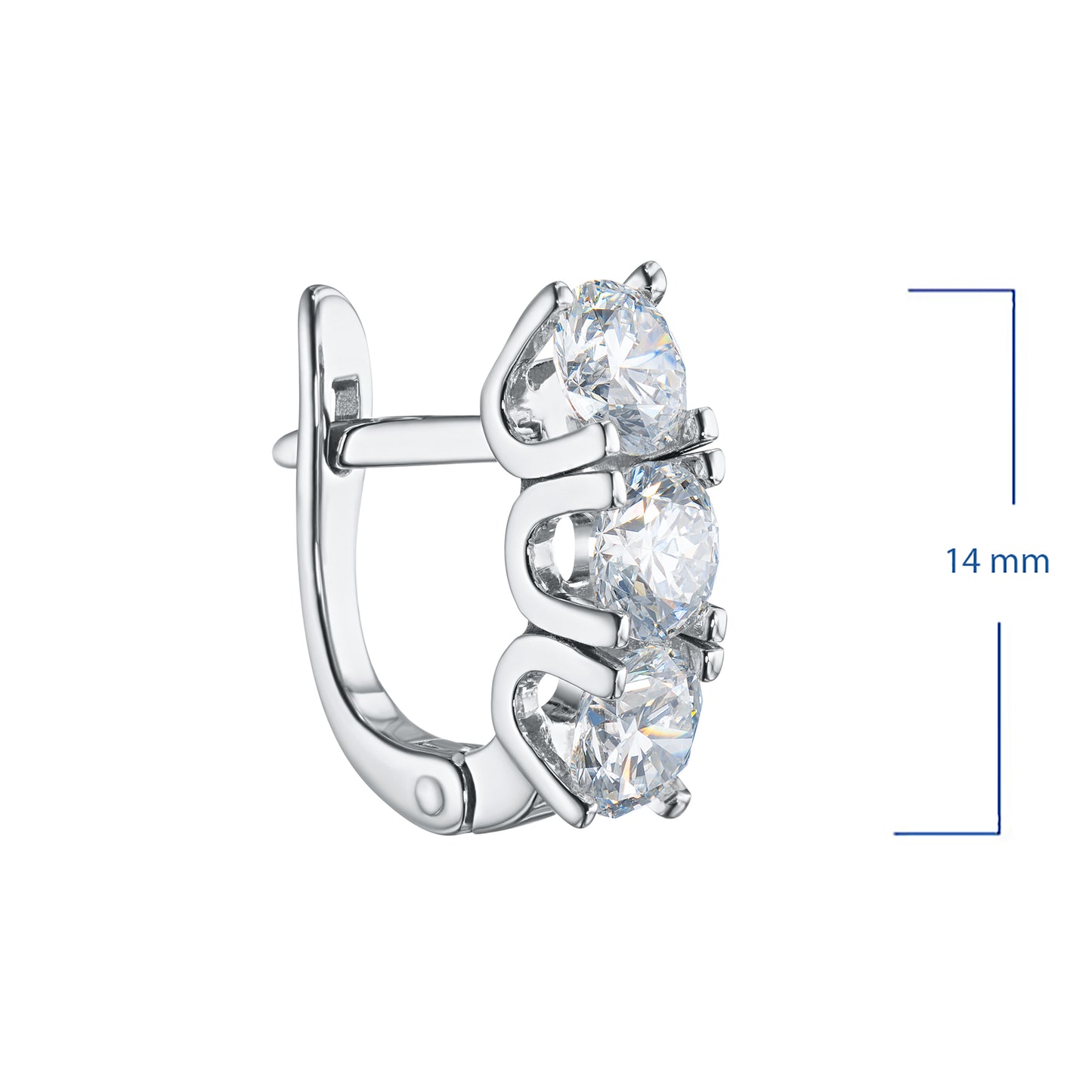 14K White Gold Earrings with Lab-Created Diamonds 1.650 CT.TW