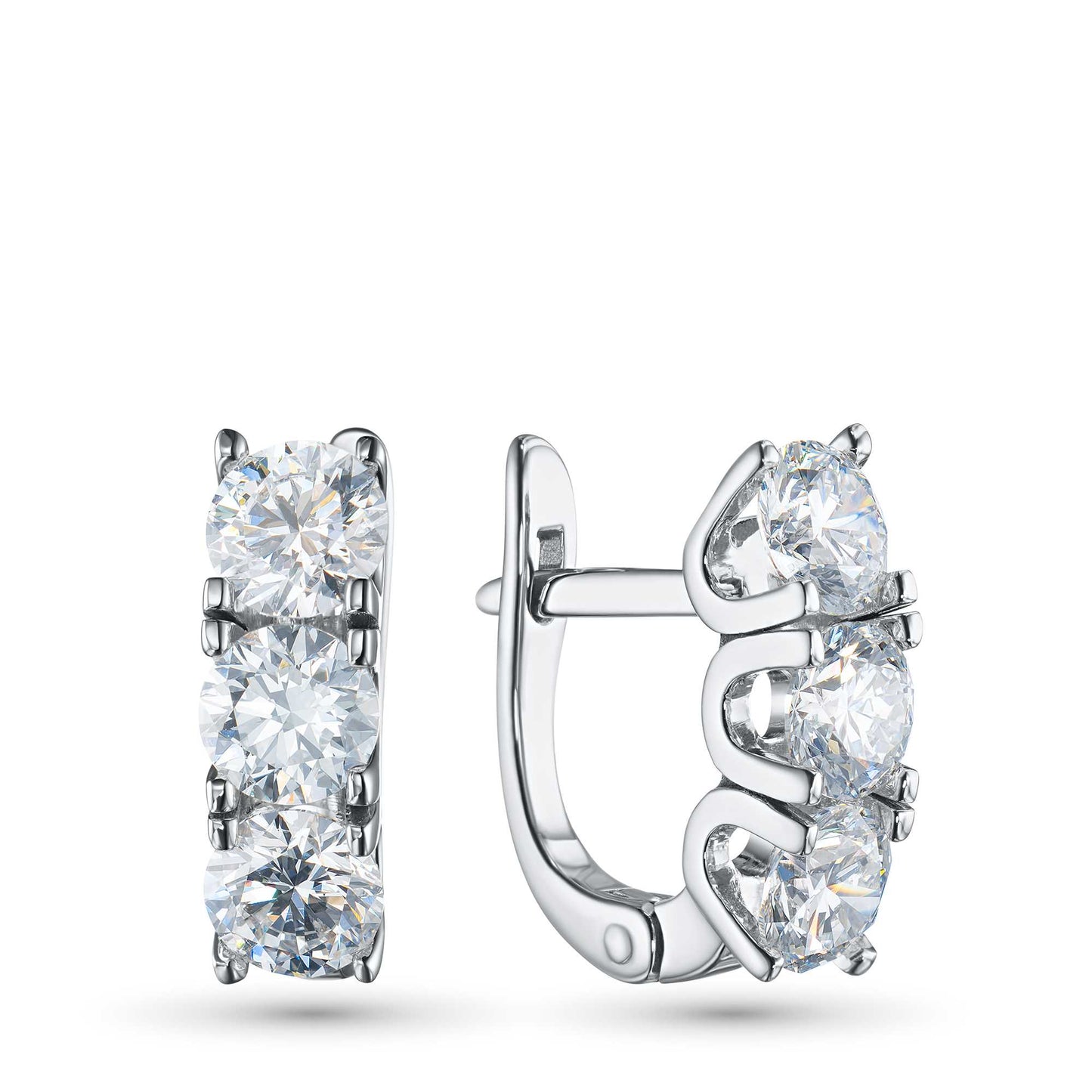 14K White Gold Earrings with Lab-Created Diamonds 1.650 CT.TW