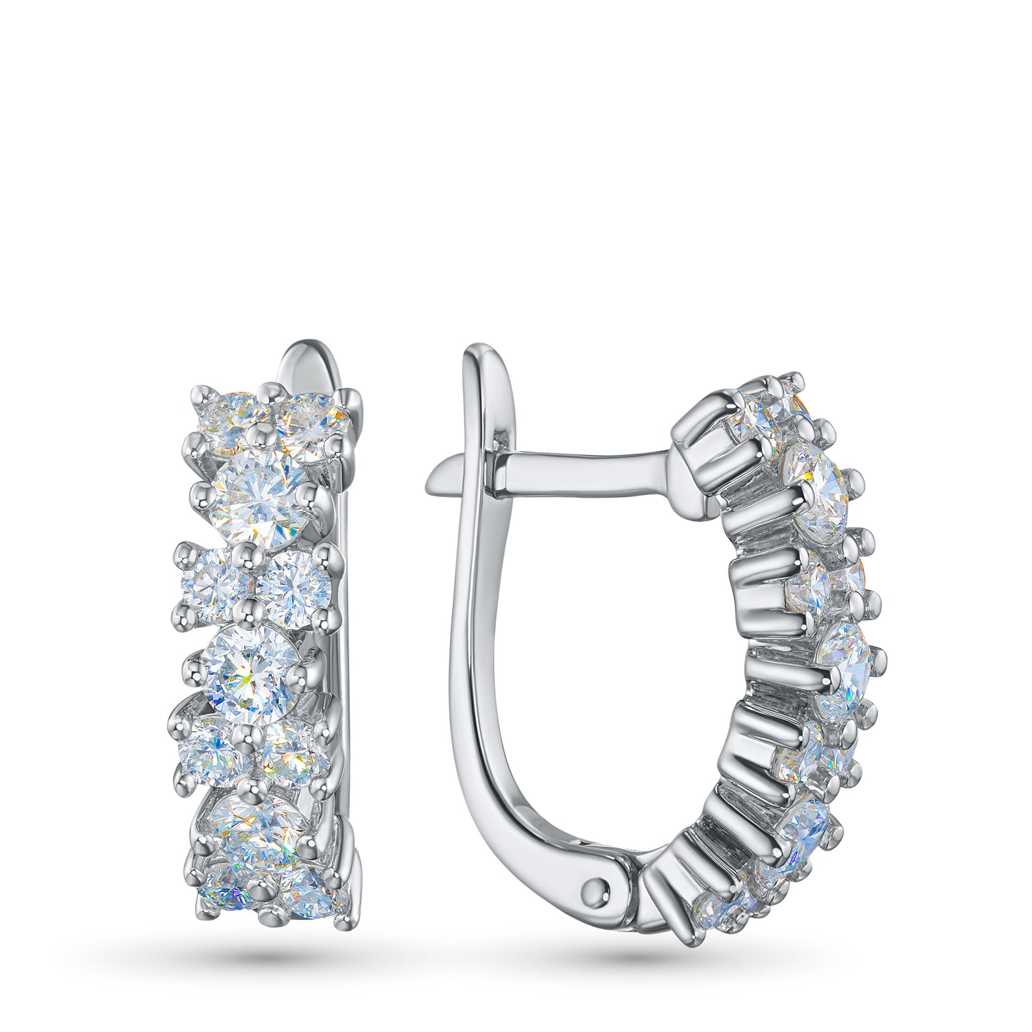14K White Gold Earrings with Lab-Created Diamonds 1.430 CT.TW