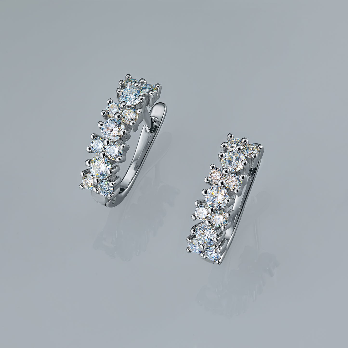 14K White Gold Earrings with Lab-Created Diamonds 1.430 CT.TW