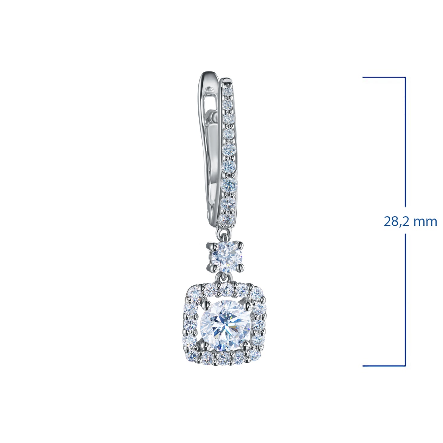 14K White Gold Earrings with Lab-Created Diamonds 1.01 CT.TW