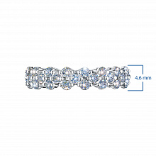 Silver ring with grown diamonds