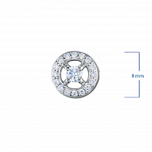 Silver pendant with grown diamonds